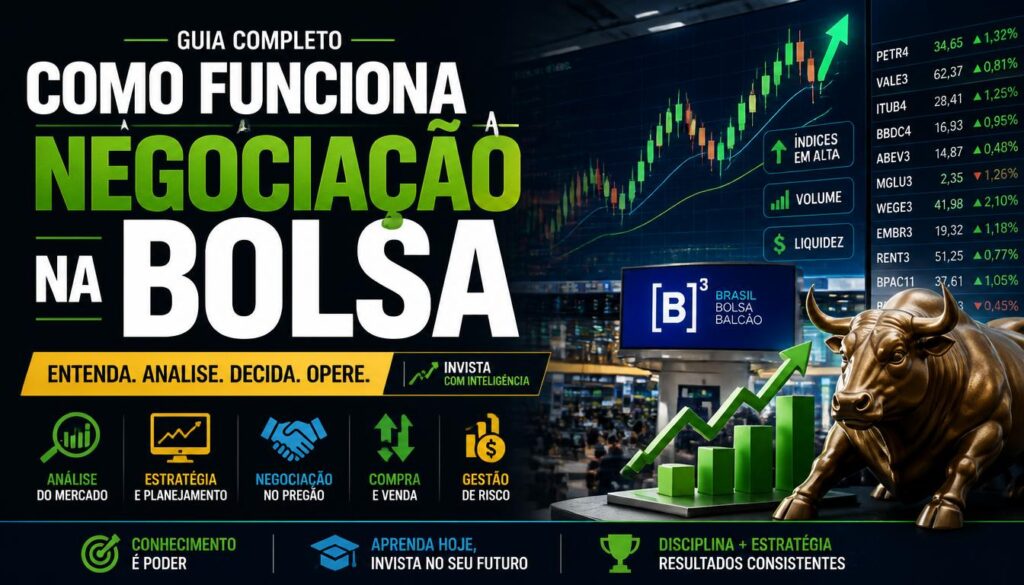 como as ações são negociadas na B3 bolsa de valores 2026