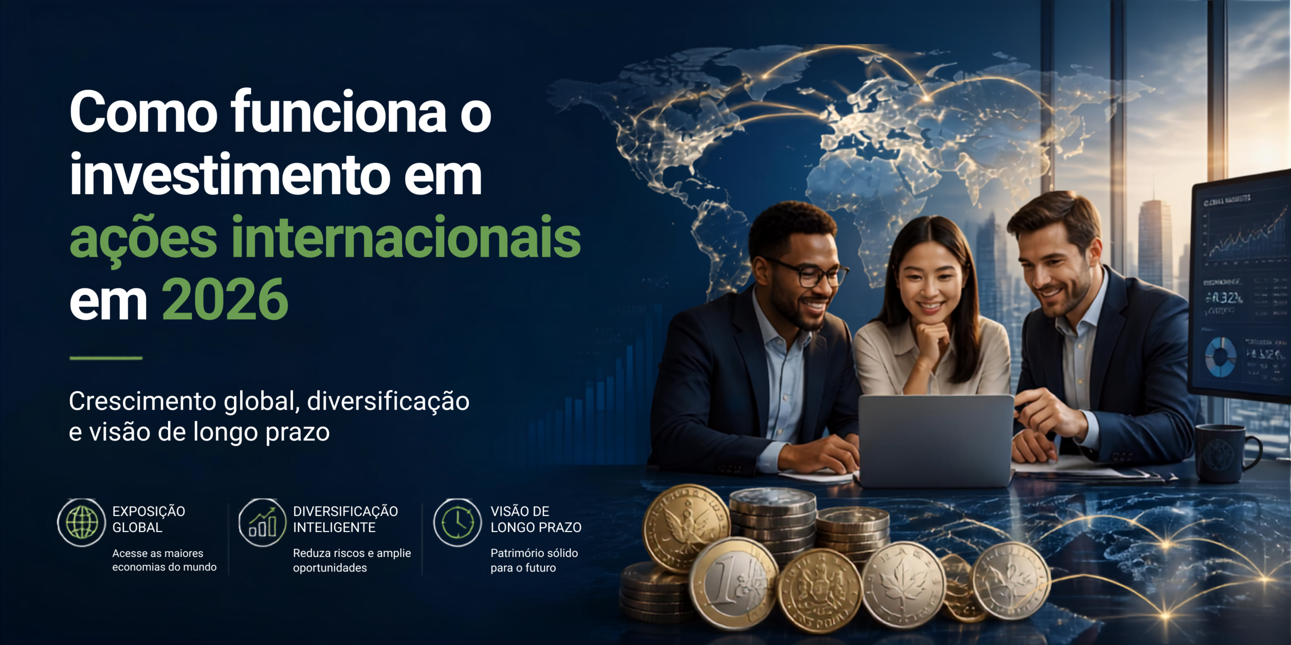 Como Funciona o Investimento em Ações Internacionais em 2026: Guia para Diversificar
