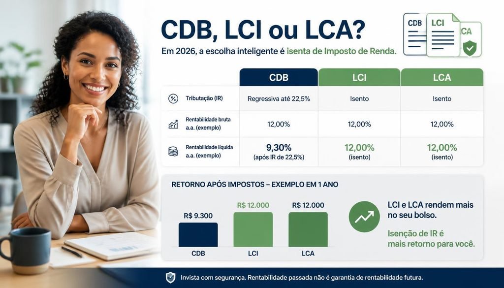 Diferença entre CDB, LCI, LCA ,renda fixa ,isenção IR 