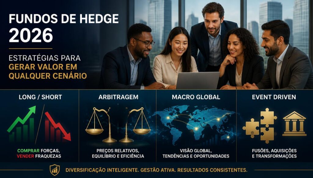 Principais estratégias fundos de hedge long short ,arbitragem, macro, global 
