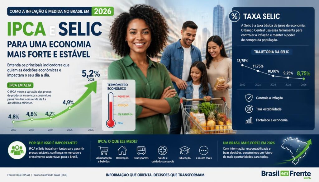 Como a inflação é medida no Brasil IPCA Selic 2026