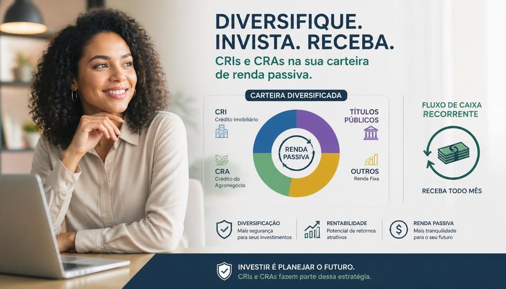 Como incluir CRIs e CRAs carteira renda passiva e diversificação.