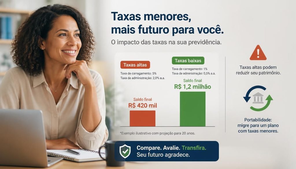 Taxas previdência privada taxa carregamento administração portabilidade.
