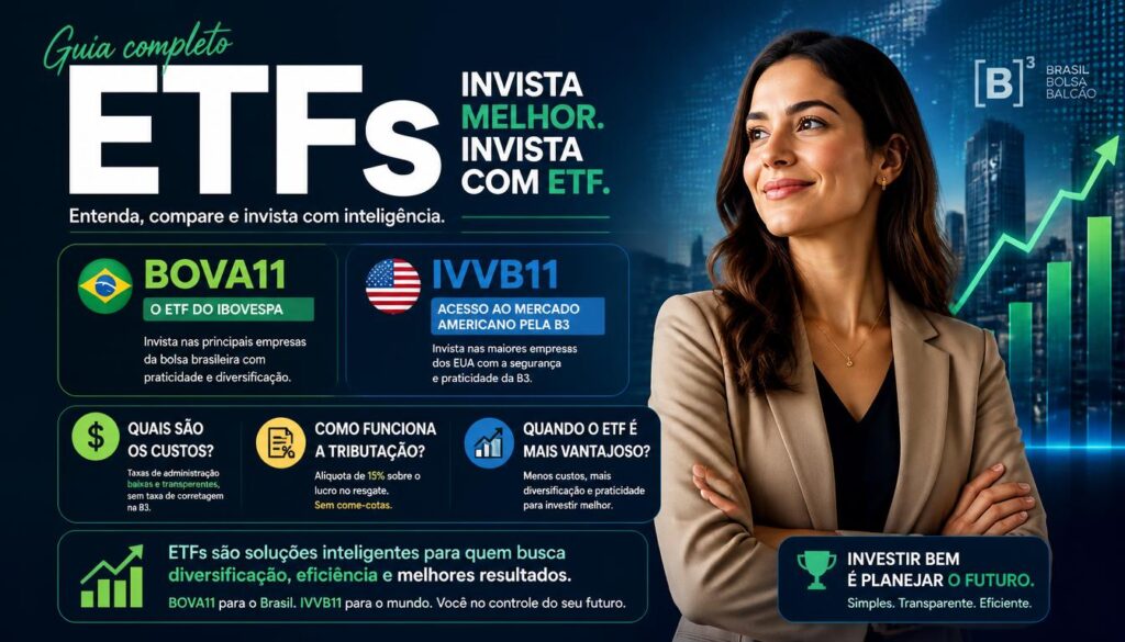 ETF BOVA11 IVVB11 como funciona índice bolsa 2026