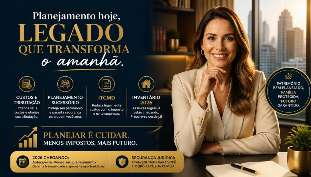 Custos e tributação planejamento sucessório ITCMD inventário 2026