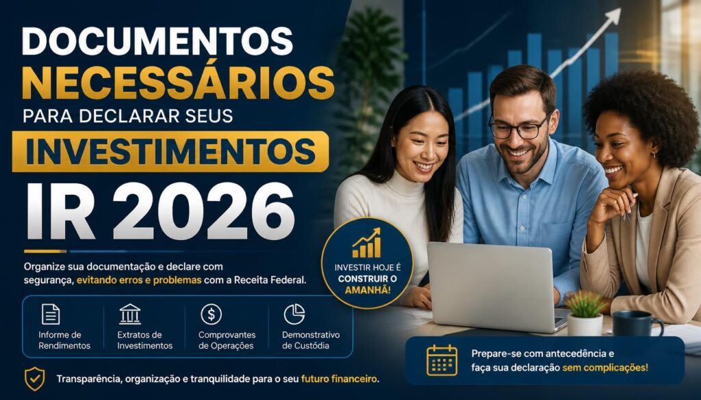 Documentos necessários para declarar investimentos IR 2026