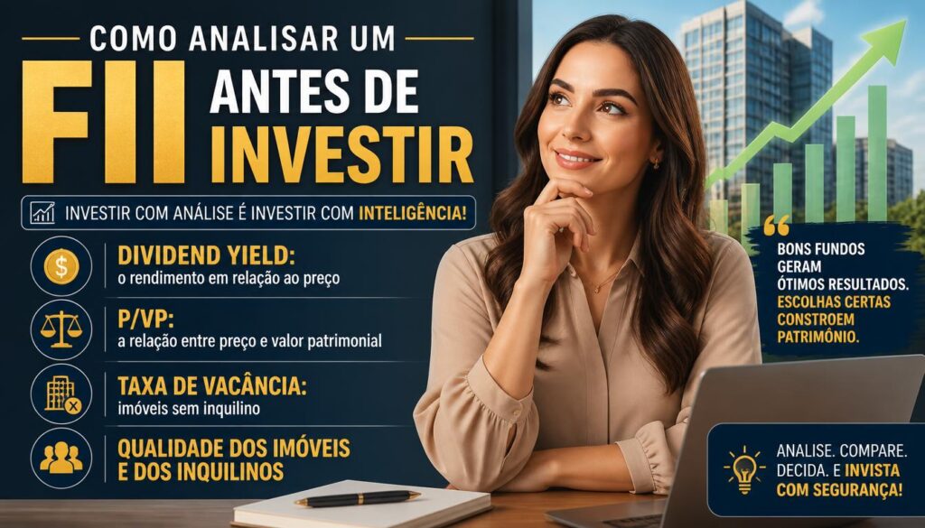 Como analisar FII Dividend Yield P/VP vacância 2026