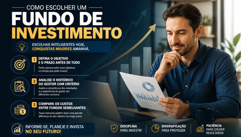 Como escolher fundo de investimento histórico gestor taxa administração 2026