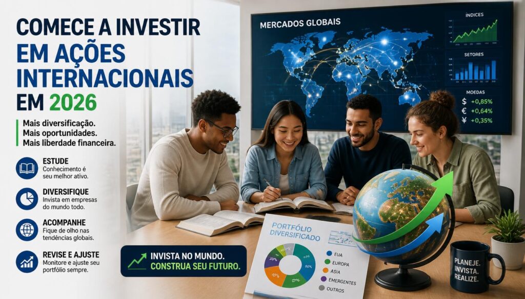 Dicas para começar a investir em ações internacionais estudo diversificação 2026

