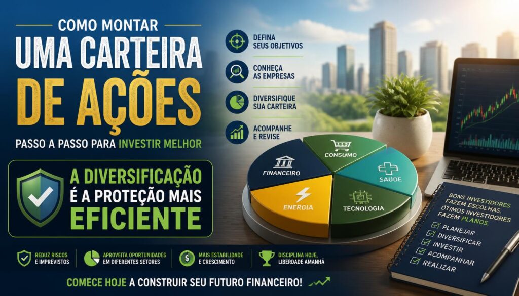 como montar carteira de ações diversificada 2026